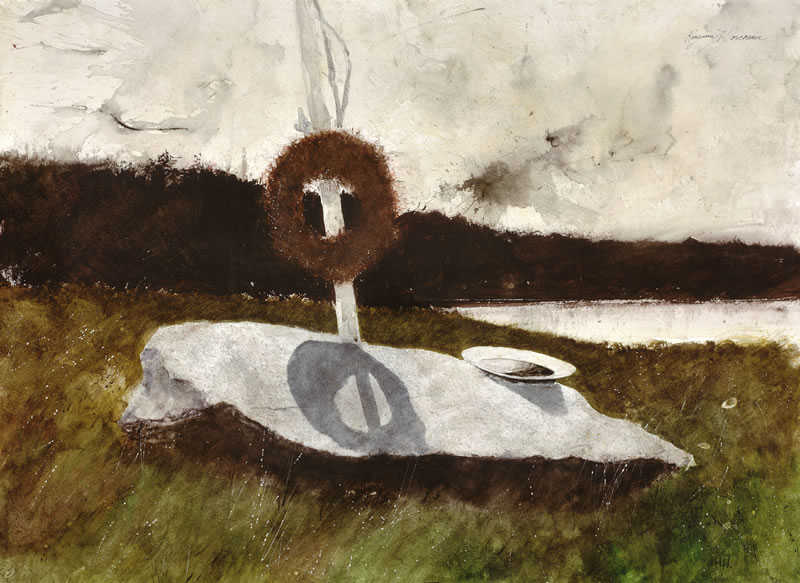 Corcoran Fine Art - Watercolor Bird Bath by artist Raymond T. Corcoran Corcoran Fine Art - Watercolor Bird Bath by artist Raymond T. Corcoran